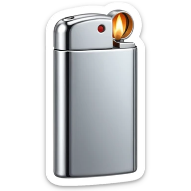 an elegant metallic chrome lighter sticker