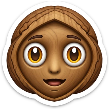  Walnut realistic  sticker