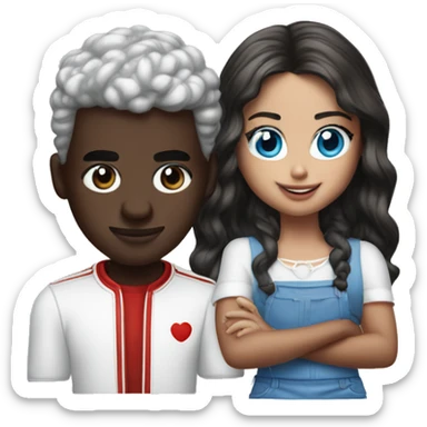 lil yachty and brunette model with blue eyes sticker