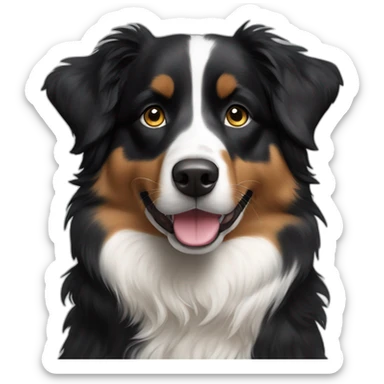 Black Tri Australian Shepherd sticker