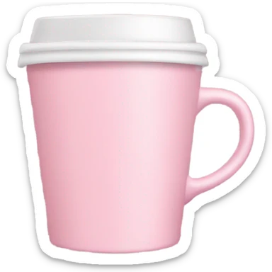 light pink coffee cup sticker