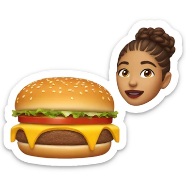 Zendaya eat burger  sticker