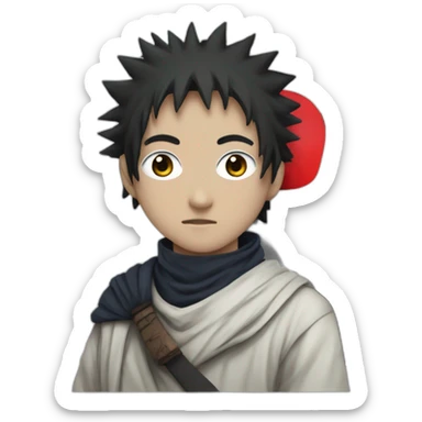 obito uchiha with the palestinian flag sticker