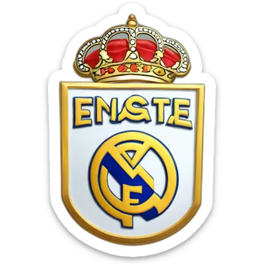 Real madrid soccer club shield sticker