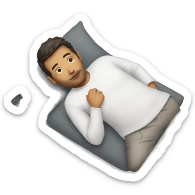 Man lay down sticker