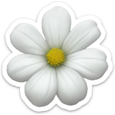 White flower sticker
