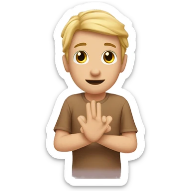 A human with to hands on the left and right side (the hands symbol are 👈👈  sticker