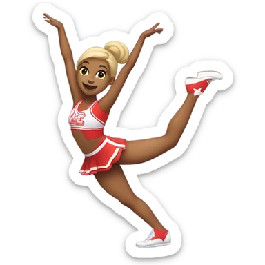 All star cheerleader doing a needle sticker