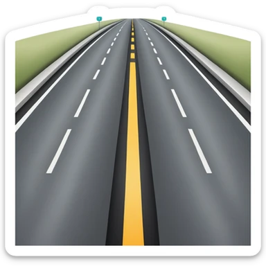 highway road with lane markings sticker