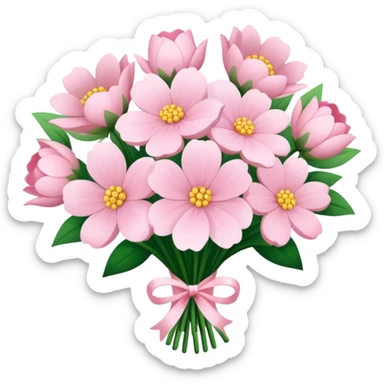 pale pink flower bouquet 🌸 sticker