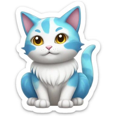 Sitting-bicolor-fairy-type-cat-pokemon sticker