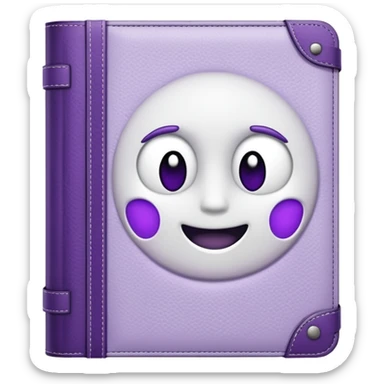 journal white and purple sticker