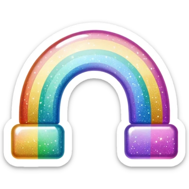 Glitter arc en ciel  sticker