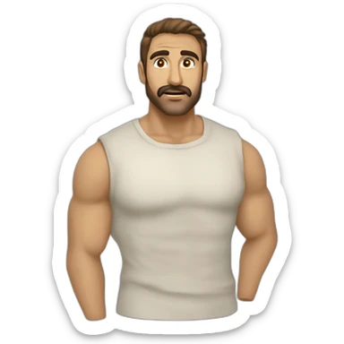 سورتی گرد با موهای سیاه به همراه چشمانی سیاه و زخمی نزدیک لب  و sticker