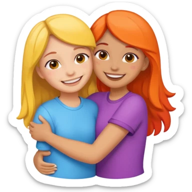Make an best Friends Sticker in Cartoon Style sticker