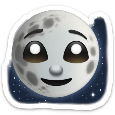 Moon sticker