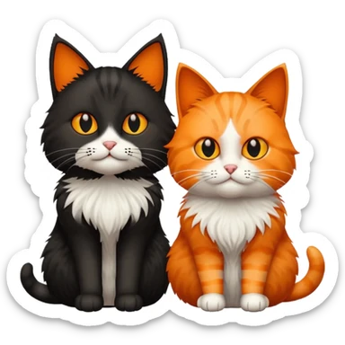 two cats in love sticker