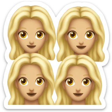 Britney Spears 2016 Emoji, blonde hair  sticker