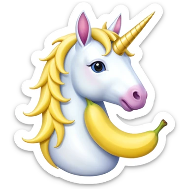 единорог с бананом sticker