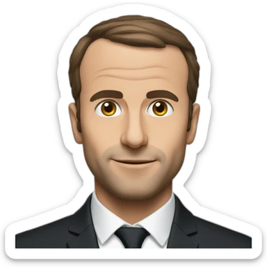 Macron en qamis sticker