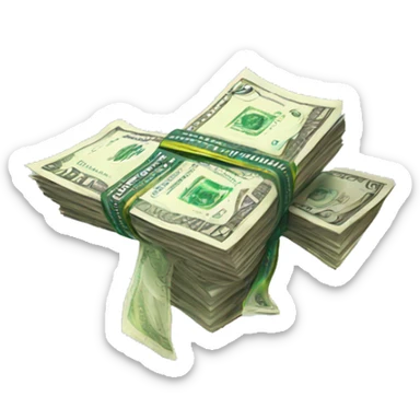 Flying money sticker
