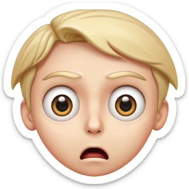 a face with expression saying that they were shock and agree sticker