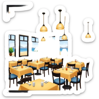 restaurant background sticker