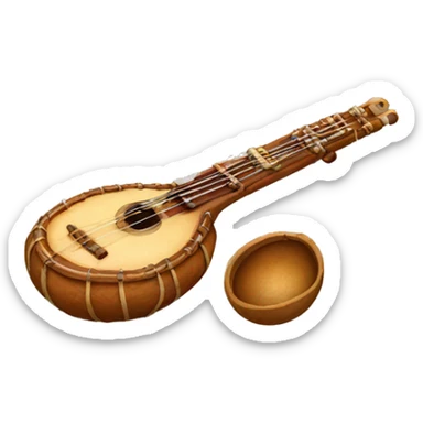 indian folk instrument sticker