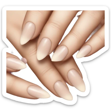 Almond french manicure sticker