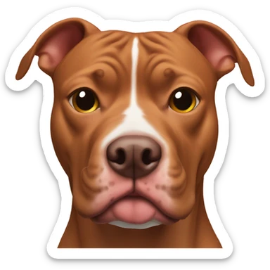 red-nose pitbull sticker