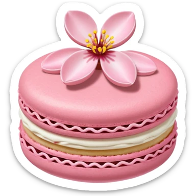 Cherry blossom shape macaron  sticker