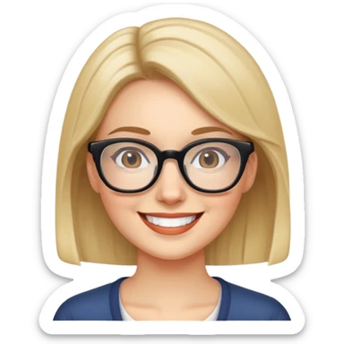 Flirt with glasses sticker