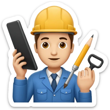 man architect sticker