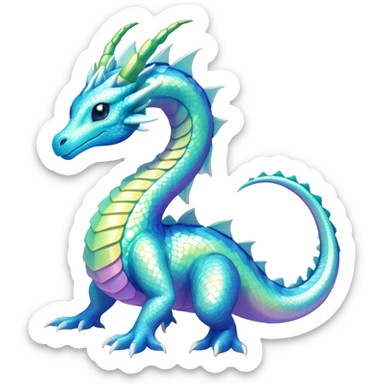 Exotic Rare Shiny Epic Ethereal Meganium-Amaura-Dragonair-hybrid, full body sticker