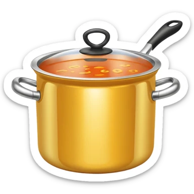 an empty kitchen soup pot sticker
