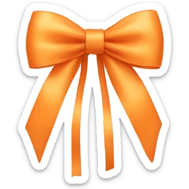 Light orange bow sticker