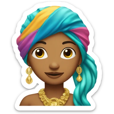 Sirena con turbante sticker
