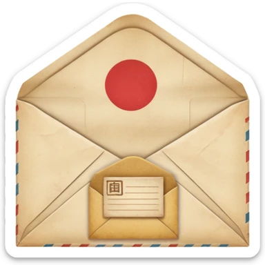 An ancient Japanese envelope sticker