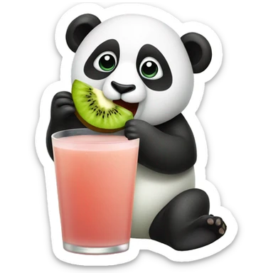 panda drinking  kiwi guava celsius  sticker