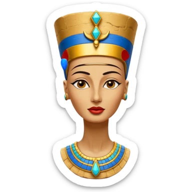 Bust of Nefertiti, no face sticker