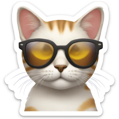 Cat with sunglasses sticker