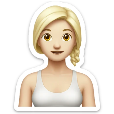 yoga pale woman sticker