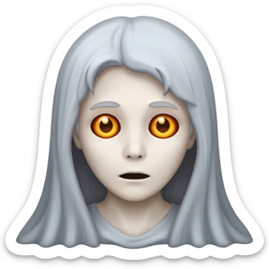 dead hair gost sticker