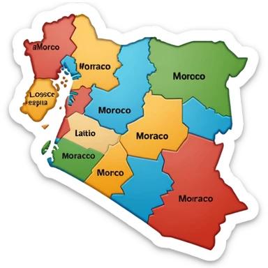 Morocco map sticker