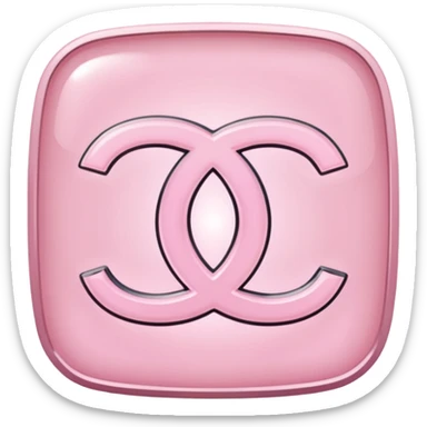 light pink chanel logo sticker