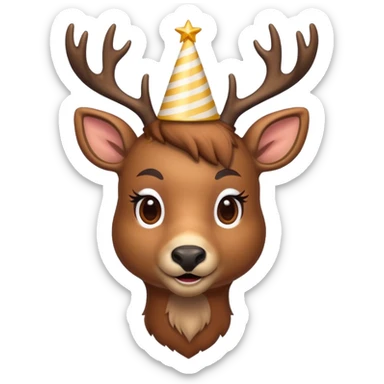 Birthday deer in the Hollywood Hills  sticker