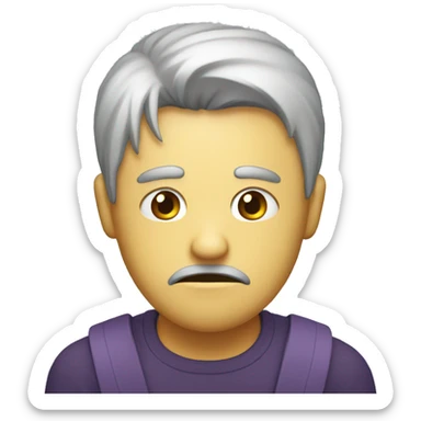 Enmascarado triste con una lagrima sticker