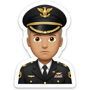 An American general in full uniform sticker