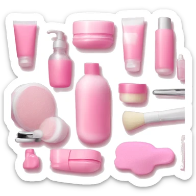 Pink skin care kit sticker
