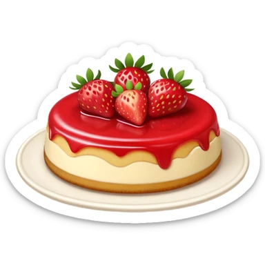 Strawberry flan sticker